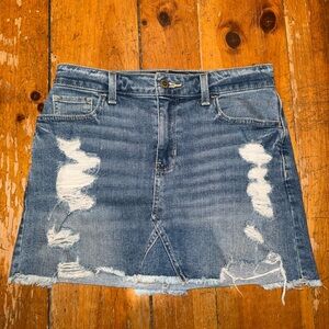 Hollister denim mini skirt